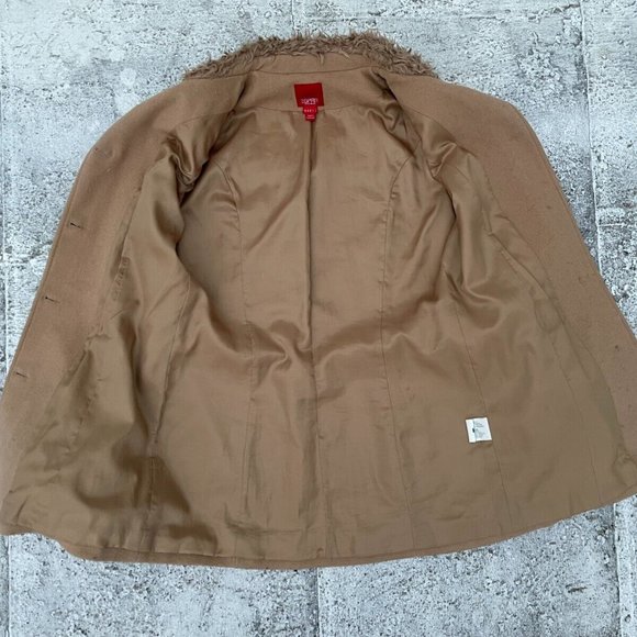 Esprit Penny Lane With Fur Trim Women Jacket Fur Coat Size M - Picture 9 of 12